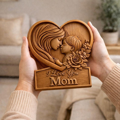 Fichier CNC & impression 3D cœur floral roses – bas-relief bois pour cadeau fête des mères, décoration murale STL