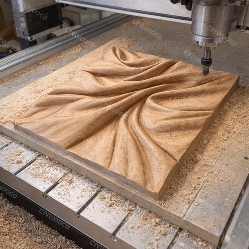 Fichier CNC panneau texture bois abstraite – bas-relief pour sculpture bois, design porte de meuble et décoration murale STL