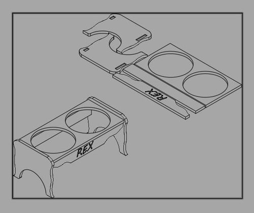 Fichier CNC support gamelle animaux – plans découpe dxf svg crv crv3d ai pdf eps pour CNC router