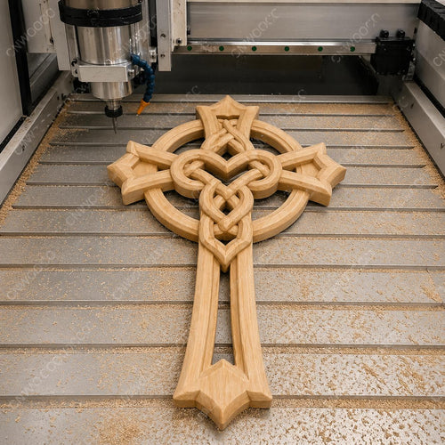 Fichier CNC & impression 3D – croix chrétienne en bas-relief 3D, modèle STL pour sculpture bois et décoration murale