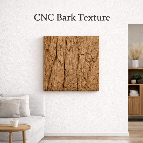 CNC STL Wood Texture Relief Panel, Bark Surface Pattern, CNC Carving File for Woodworking, Wall Decor Panel Design