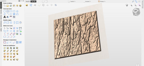CNC STL Wood Texture Relief Panel, Bark Surface Pattern, CNC Carving File for Woodworking, Wall Decor Panel Design