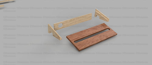 Fichier CNC pedalboard guitare compact – plan pour petit pédalier, formats dxf svg pdf crv3d crv STL