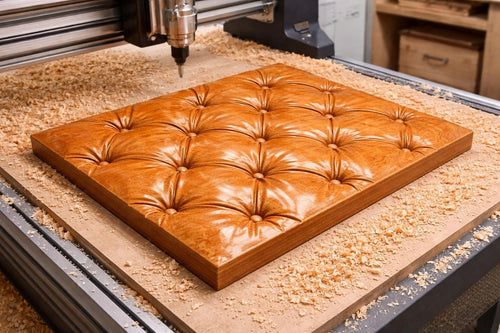 Fichier CNC panneau texture bois – bas-relief motif capitonné pour sculpture bois, design de porte et meuble STL