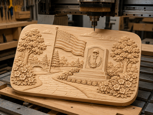 CNC & impression 3D mémorial militaire USA, drapeau américain, jardin commémoratif patriotique, fichier STL