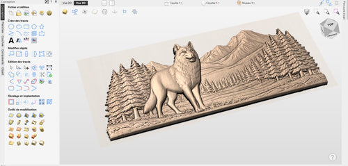 Fichier CNC pack 5 animaux sauvage, loup aigle cerf élan, bas-relief bois rustique, décoration murale, modèle gravure 3D STL