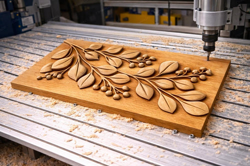 Fichier CNC panneau texture bois feuilles – bas-relief motif nature pour sculpture bois, design façade meuble et décoration murale STL