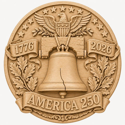 Fichier CNC & impression 3D America 250 bundle, pack de 3 reliefs patriotiques STL, anniversaire USA 1776 2026