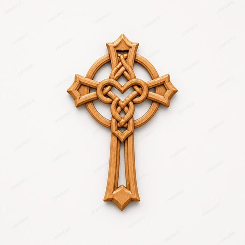 Fichier CNC & impression 3D – croix chrétienne en bas-relief 3D, modèle STL pour sculpture bois et décoration murale