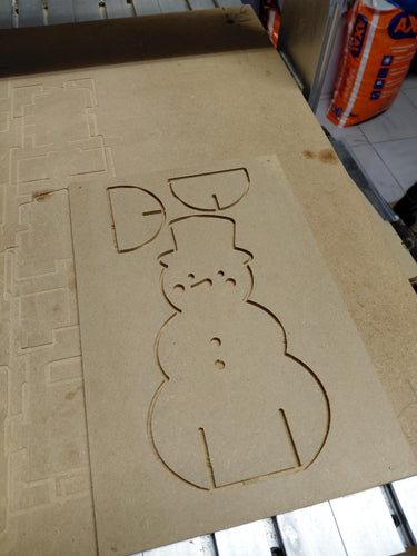 Fichier CNC & laser bonhomme de neige Noël – décoration noël pour CNC et laser, formats svg dxf ai pdf crv3d crv