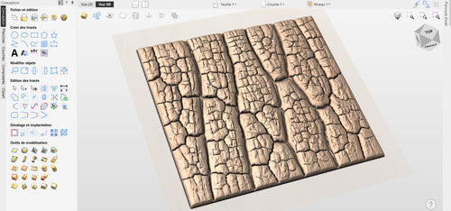 Fichier CNC panneau texture bois brûlé, bas-relief carbonisé rustique, décoration murale, panneau porte meuble, modèle gravure 3D STL