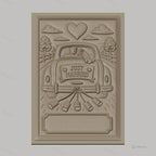 Fichier CNC & impression 3D mariage, voiture just married avec cloches, haute qualité relief STL