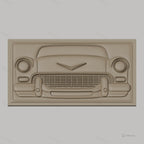 Fichier CNC & impression 3D voiture classique vintage, face avant détail relief, haute qualité relief STL