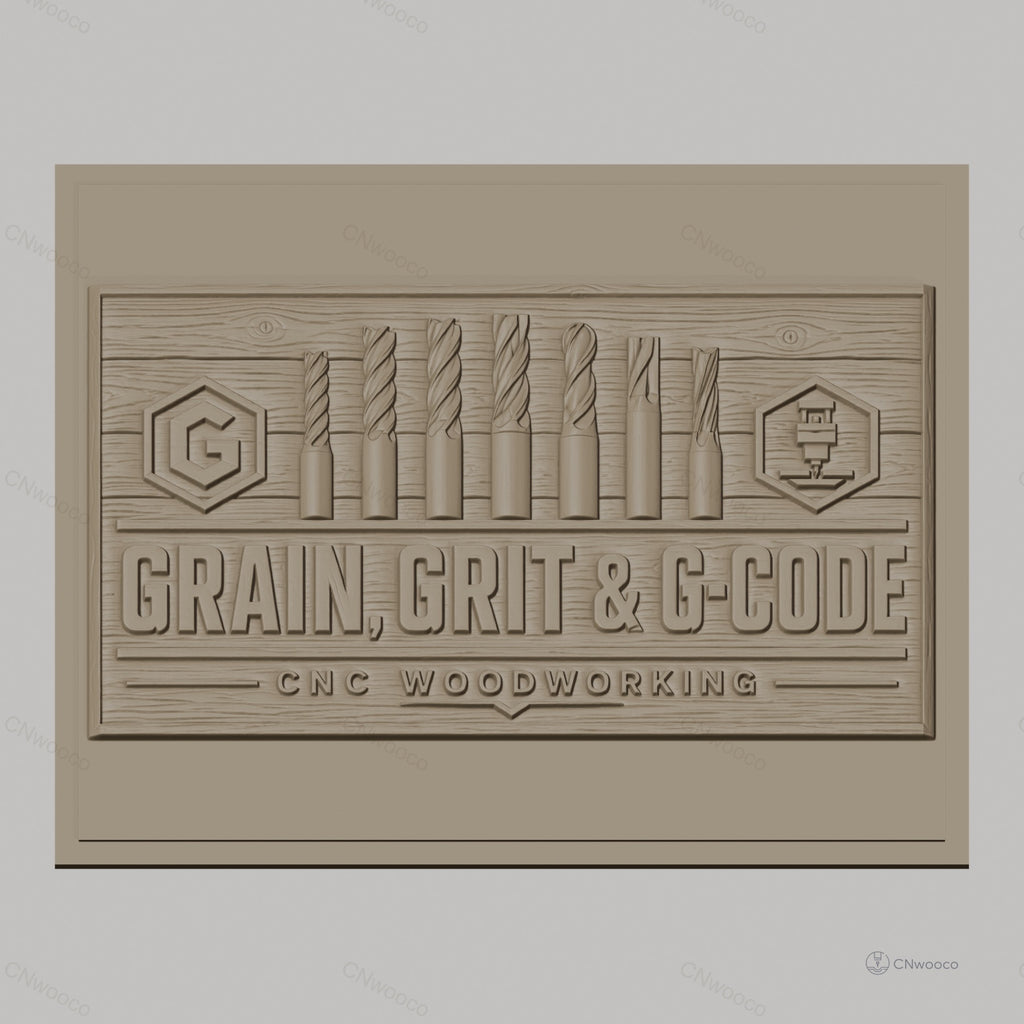 Fichier CNC & impression 3D outils de fraisage, forêt, fraises de coupe, grain bois, haute qualité relief STL