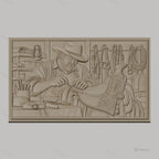 Fichier CNC & impression 3D artisan au travail, sellerie et outils de cuir, haute qualité relief STL
