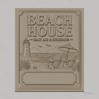 Fichier CNC & impression 3D plage, phare, chaises Adirondack, parasol, haute qualité relief STL