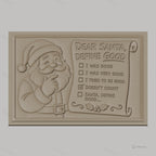 Fichier CNC & impression 3D Père Noël pensif, liste drôle Noël, haute qualité relief STL