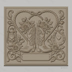 Fichier CNC & impression 3D thème western, bottes de cow-boy, roses, lanterne et fer à cheval, haute qualité relief STL