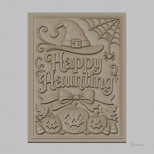 Fichier CNC & impression 3D Halloween, citrouilles, chapeau de sorcière, toile d'araignée, haute qualité relief STL