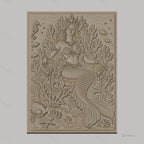 Fichier CNC & impression 3D sirène royale, corail, coquillages, poisson, hippocampe haute qualité relief STL