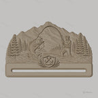 Fichier CNC & impression 3D support ceinture pêcheur, scène nature et poisson, STL très haute qualité