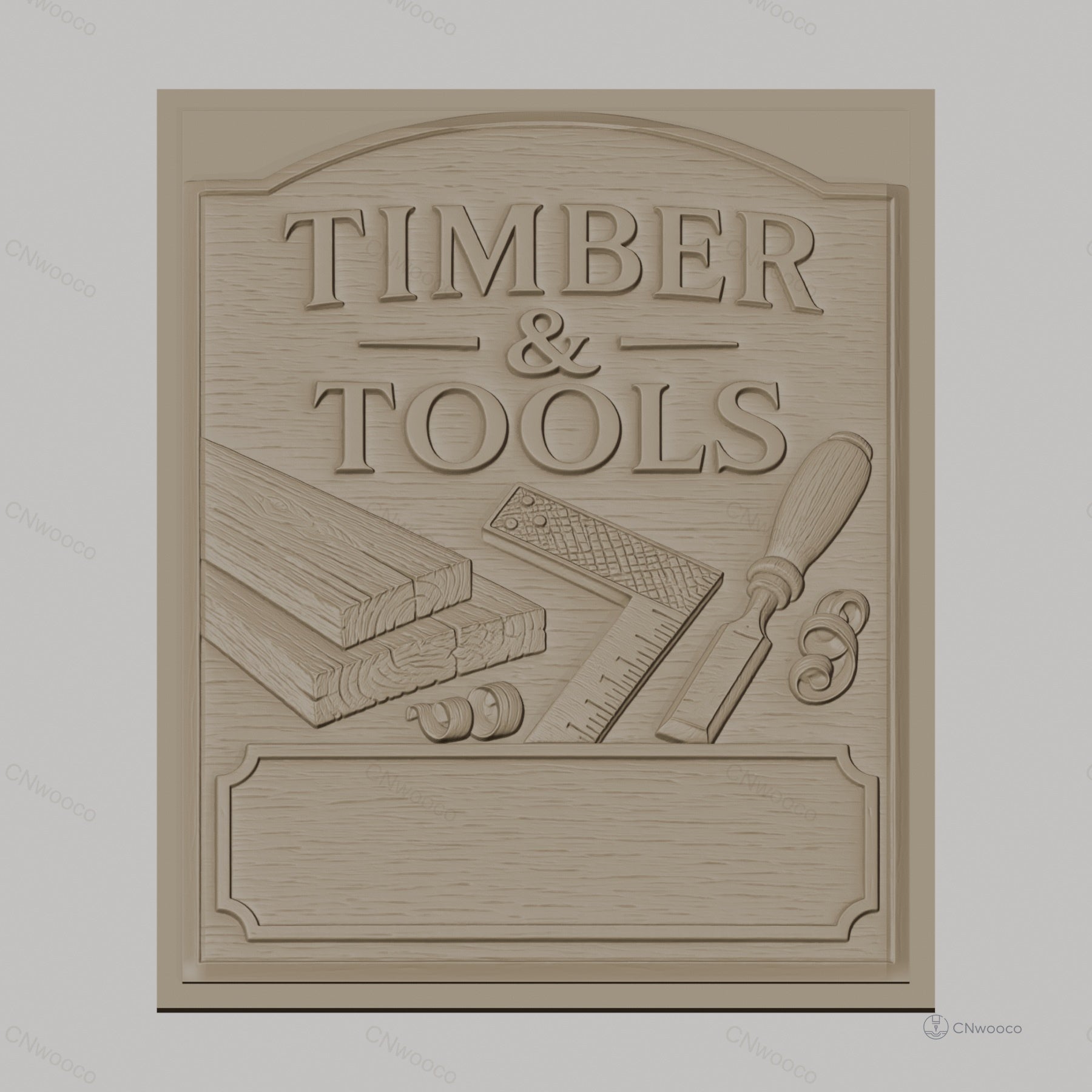 Fichier CNC & impression 3D thème bois et outils, planche, équerre, ciseau à bois, copeaux, haute qualité relief STL