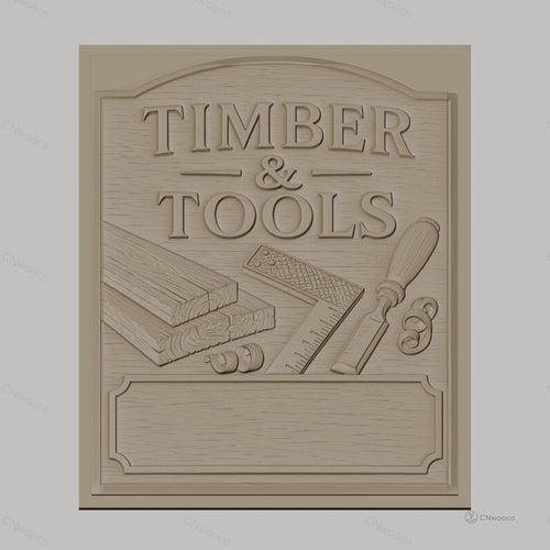 Fichier CNC & impression 3D thème bois et outils, planche, équerre, ciseau à bois, copeaux, haute qualité relief STL