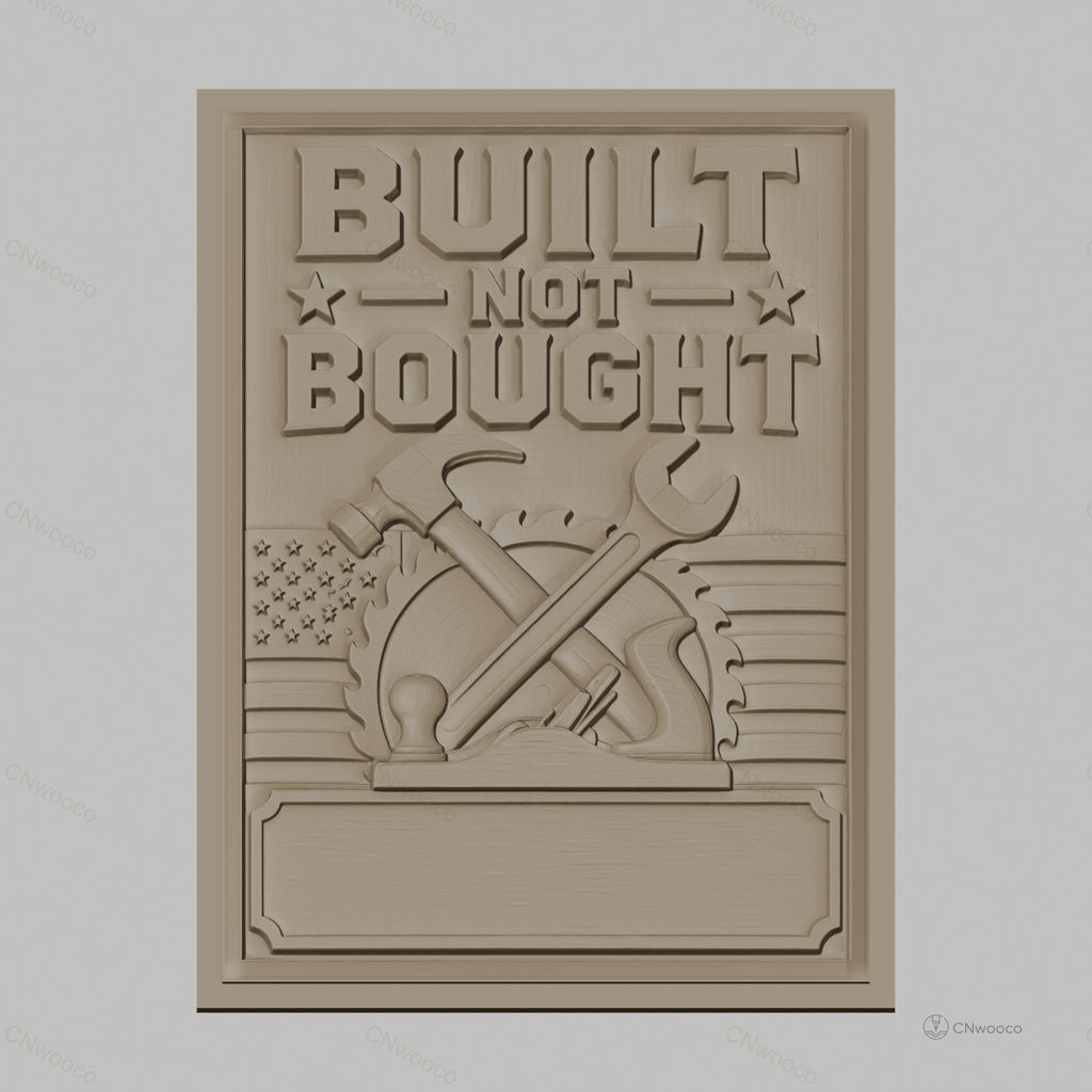 Fichier CNC & impression 3D panneau outils de menuiserie marteau clé drapeau américain haute qualité relief STL