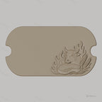 Fichier CNC thème viande boeuf steak flammes épi bas-relief pour sculpture sur bois, STL