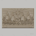 Fichier CNC & impression 3D décoration de Noël, bougies, houx, étoile, haute qualité relief STL
