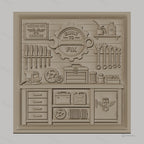 Fichier CNC & impression 3D garage de mécanicien, outils mécaniques, boîte à outils, clés, haute qualité relief STL