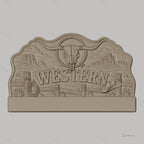 Fichier CNC porte-clés mural enseigne Western décorative très haute qualité STL