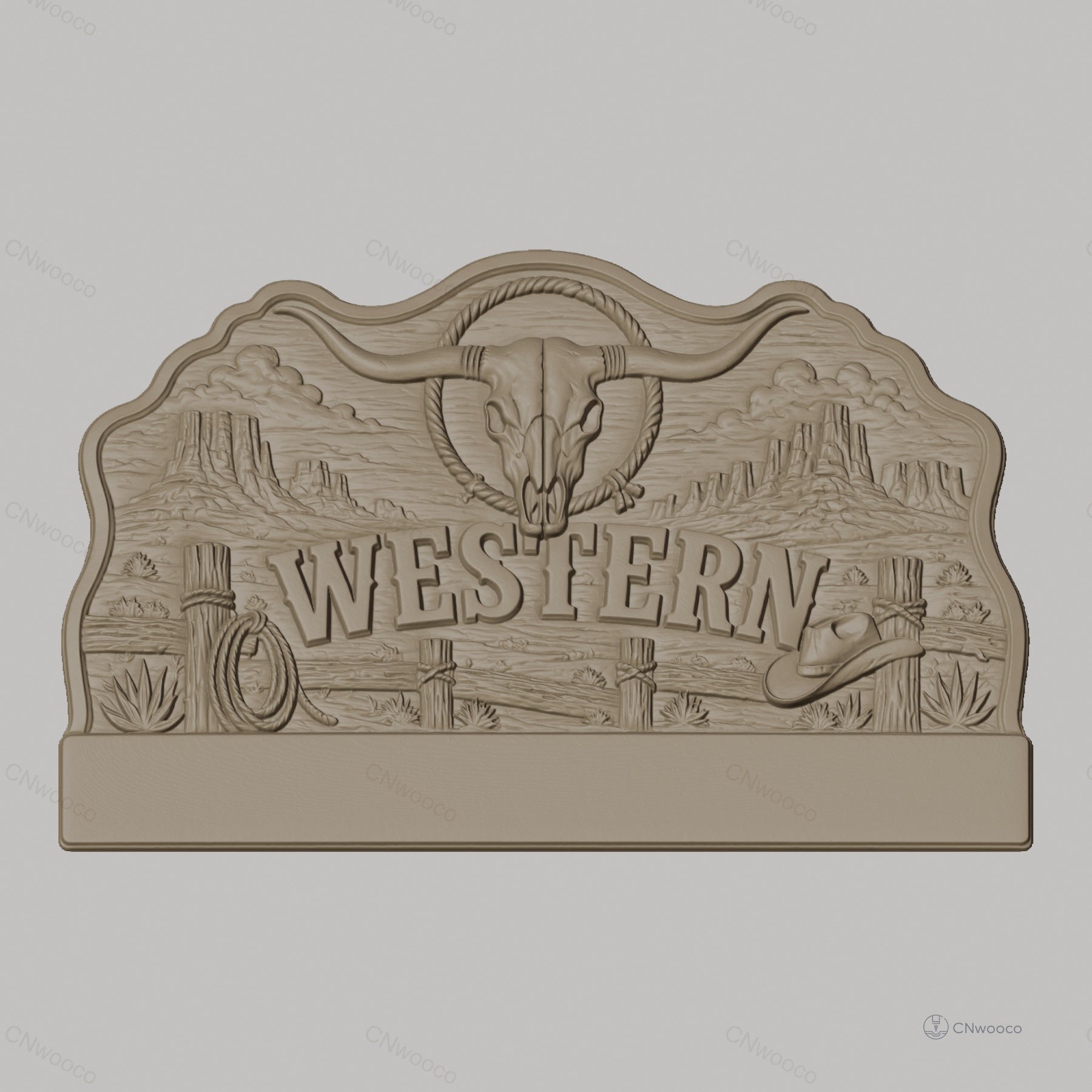 Fichier CNC porte-clés mural enseigne Western décorative très haute qualité STL