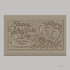 Fichier CNC & impression 3D Saint Valentin, roses, cœurs entrelacés, texte romantique, haute qualité relief STL