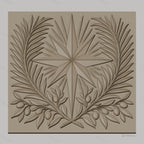 Fichier CNC & impression 3D étoile et branches d'olivier, décoration relief STL haute qualité relief STL