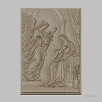 Fichier CNC & impression 3D Annonciation, ange et Vierge Marie, haute qualité relief STL