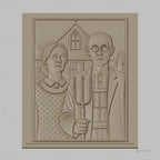 Fichier CNC & impression 3D portrait homme femme ferme maison haute qualité relief STL