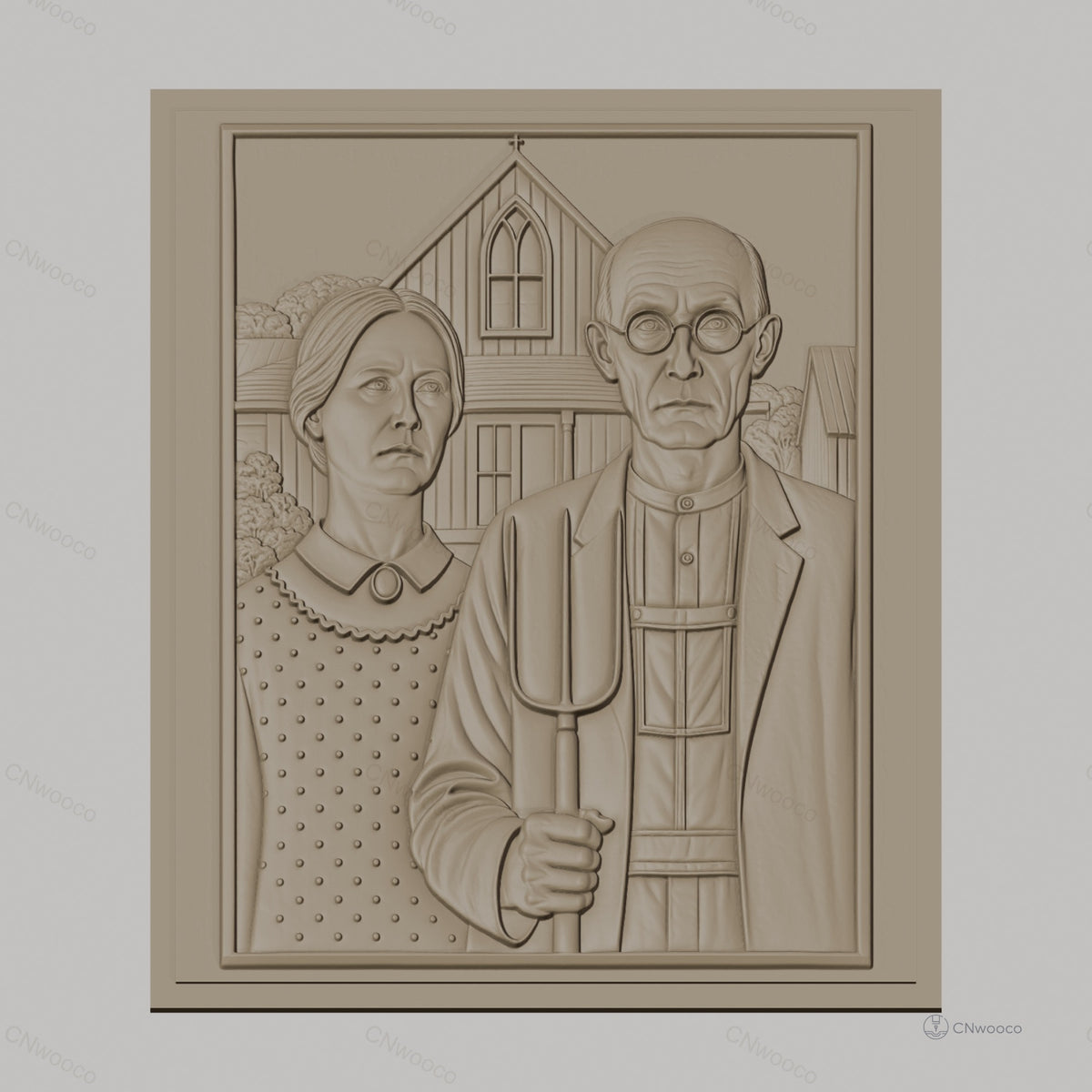 Fichier CNC & impression 3D portrait homme femme ferme maison haute qualité relief STL