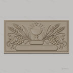 Fichier CNC & impression 3D christ, raisin et épis de blé, haute qualité relief STL