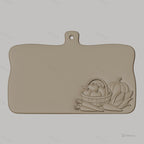 Fichier CNC Planche à découper avec légumes en bas-relief, STL