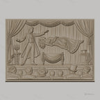 Fichier CNC & impression 3D magie, spectacle illusionniste avec femme flottante, haute qualité relief STL