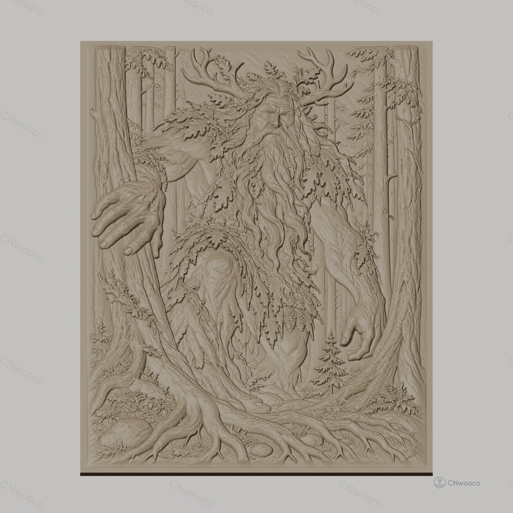Fichier CNC & impression 3D esprit arbre géant, nature forêt, branches et racines détaillées, haute qualité relief STL