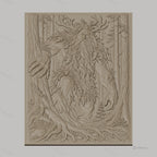 Fichier CNC & impression 3D esprit arbre géant, nature forêt, branches et racines détaillées, haute qualité relief STL