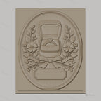 Fichier CNC & impression 3D bague de fiançailles, boîte à bijoux, fleurs et ruban, haute qualité relief STL
