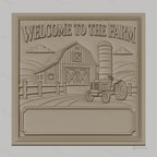 Fichier CNC & impression 3D ferme, grange, tracteur, silo, paysage agricole, haute qualité relief STL