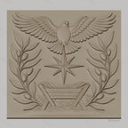 Fichier CNC & impression 3D scène de la nativité, colombe, étoile, mangeoire et branches d'olivier, haute qualité relief STL