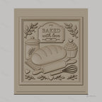 Fichier CNC & impression 3D thème boulangerie, pain, cupcake, rouleau à pâtisserie, fouet, haute qualité relief STL