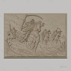 Fichier CNC & impression 3D cavalier de l'apocalypse, chevaliers soldats armés, haute qualité relief STL