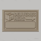 Fichier CNC & impression 3D panneau livraisons boîte flèche, haute qualité relief STL