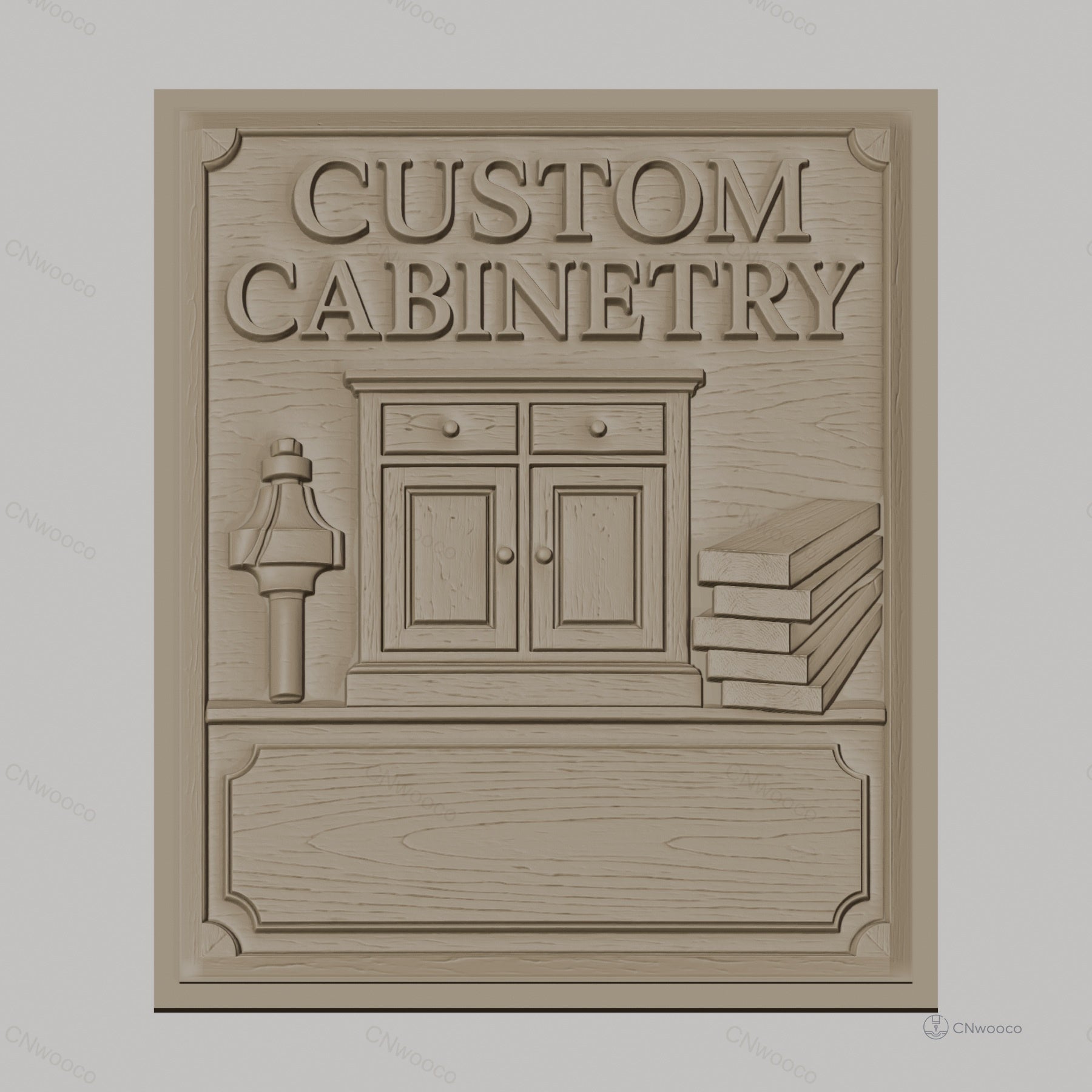 Fichier CNC & impression 3D Custom Cabinetry, outils de menuiserie et bois, haute qualité relief STL